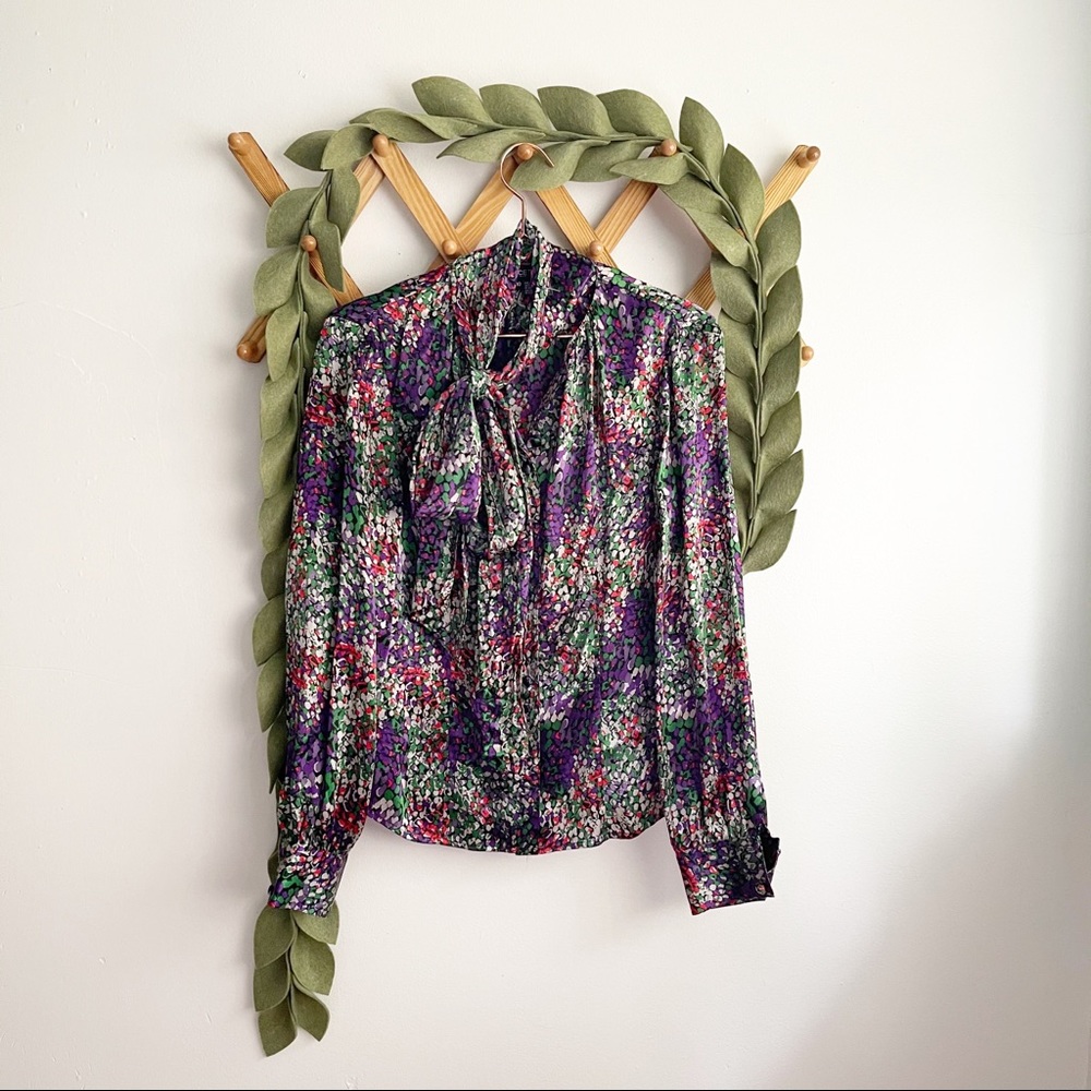Etcetera Silk Multicolor Blouse - Size 8